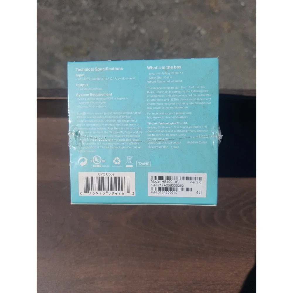 TP-Link - HS100 - Smart WiFi Plug - w/Google Assistant & Amazon Alexa NEW Sealed